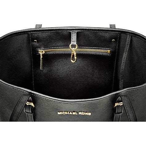 michael kors shopper jet set travel black|Michael Kors airplane purse.